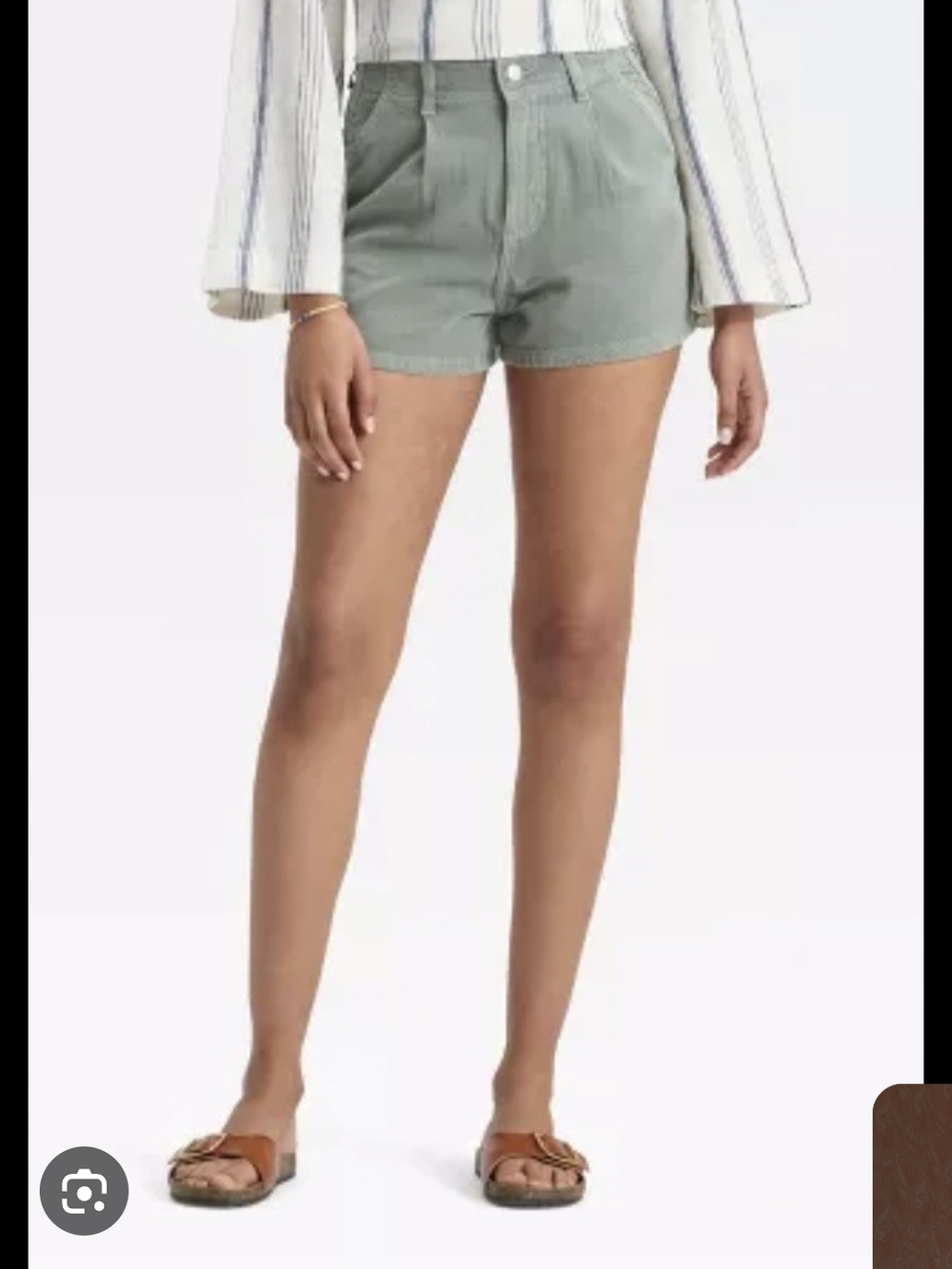 Universal Thread Sage Green High-Rise Denim Shorts